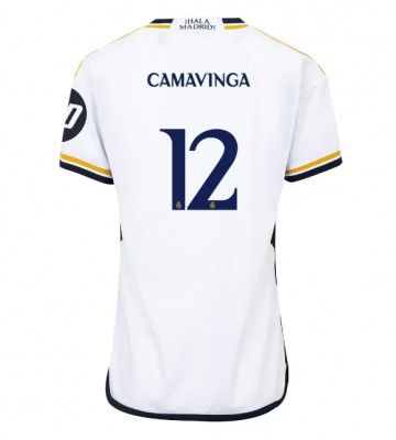 Real Madrid Eduardo Camavinga #12 Hemmatröja Kvinnor 2023-24 Kortärmad